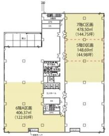 ウノサワ東急ビル 5階D 間取り図