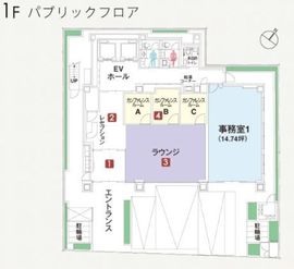 クロスオフィス渋谷メディオ 1-F 間取り図