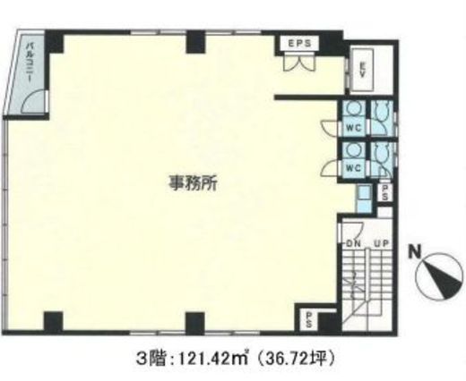 COSMO8ビル 3階 間取り図