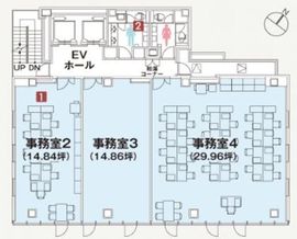 クロスオフィス渋谷メディオ 5-B 間取り図