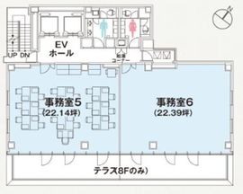 クロスオフィス渋谷メディオ 8-D 間取り図