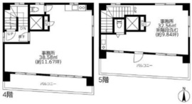 秋葉原NORTH COURT（旧：オノザワビル） 4-5階 間取り図