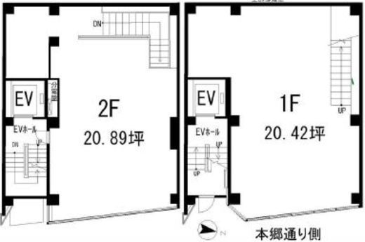 ステージ駿河台 1-2階 間取り図