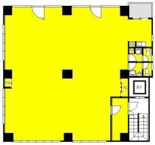 JS築地ビル 2階 間取り図