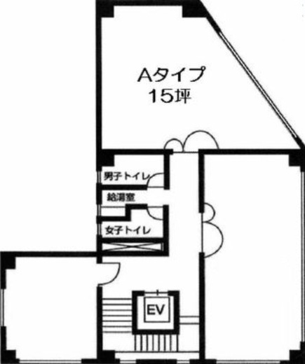 鈴野ビル 3階A 間取り図