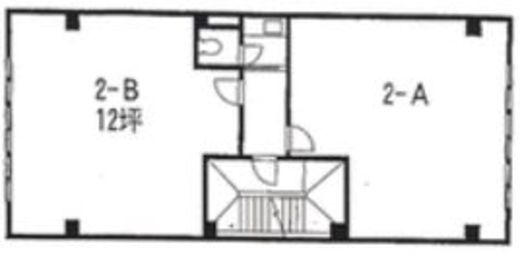 園部ビル 2階B 間取り図