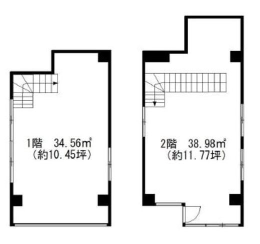 宇田川第一ビル 1-2階 間取り図