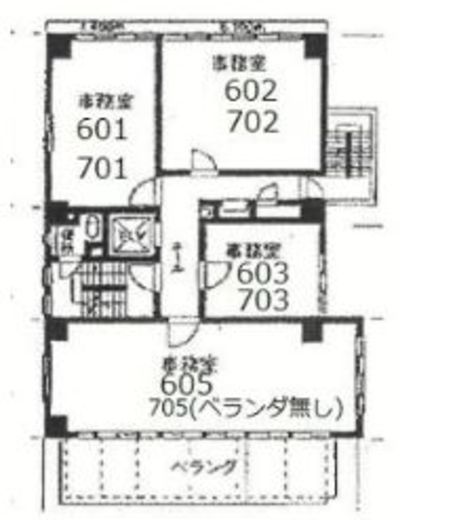 ファイブビル八丁堀 705 間取り図