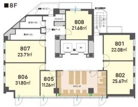 H1O渋谷神南 802 間取り図