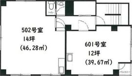 第2スヂノビル 601 間取り図