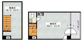 新富3Tビル 1-2階 間取り図