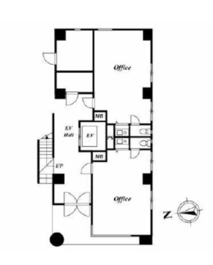 竹内ビル(新大久保) 1階B 間取り図