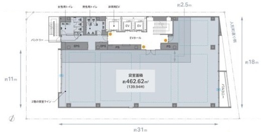 REVZO日本橋堀留町 3階 間取り図