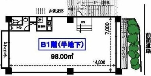 カミニートアネックス B1階 間取り図