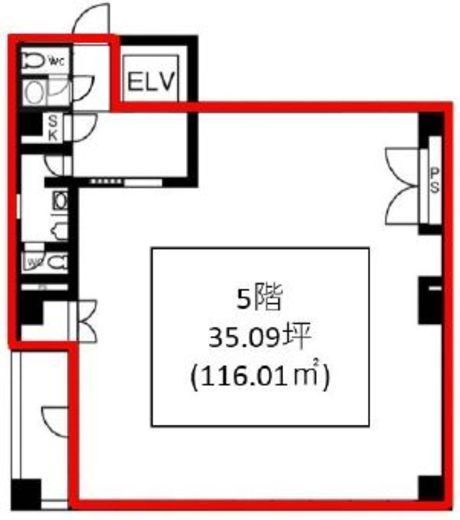 汐留AZビル 5階 間取り図