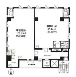 紀尾井町コートビル 3階 間取り図