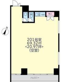 九段シルバーパレス 201 間取り図