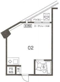 ウィンド新富ビル 202 間取り図