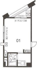 ウィンド新富ビル 701 間取り図
