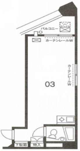 ウィンド新富ビル 703 間取り図