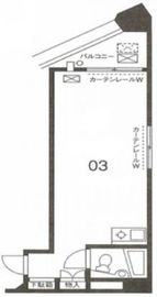 ウィンド新富ビル 703 間取り図