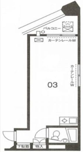 ウィンド新富ビル 803 間取り図
