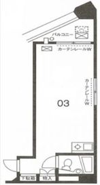 ウィンド新富ビル 803 間取り図