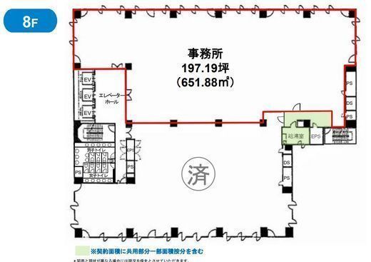 第3桜橋ビル 8階 間取り図