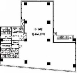 TUG-Iビル 9階B 間取り図
