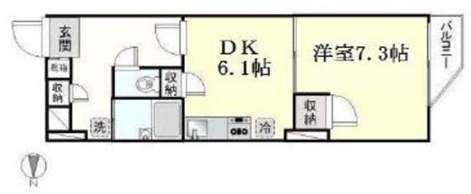 マイスタークエーレ西新宿 102 間取り図
