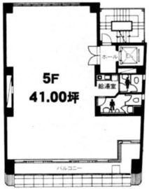 赤坂余湖ビル 5階 間取り図