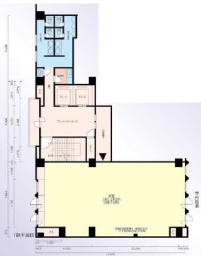 久保ビル(新宿) 7階B 間取り図