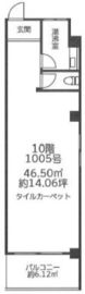 メローナ日本橋 1005 間取り図
