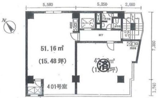 大鷹ビル 401 間取り図