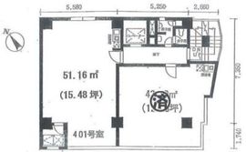大鷹ビル 401 間取り図