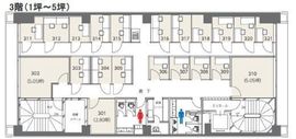 クロスオフィス新宿 307 間取り図