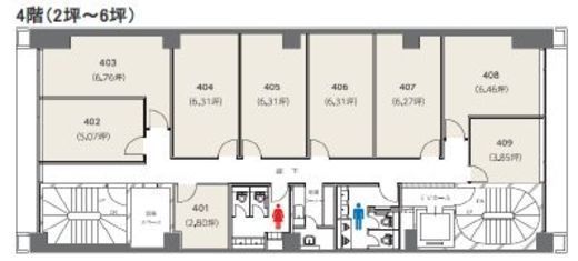クロスオフィス新宿 404 間取り図