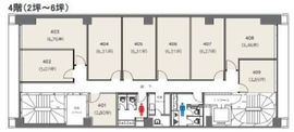 クロスオフィス新宿 404 間取り図