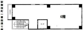 新宿リカム3ビル 4階 間取り図