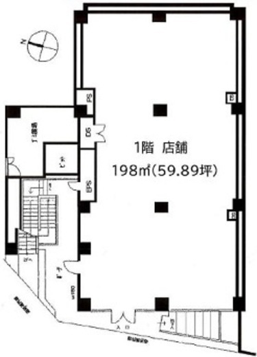 富士見坂プレイス(店舗) 1階 間取り図