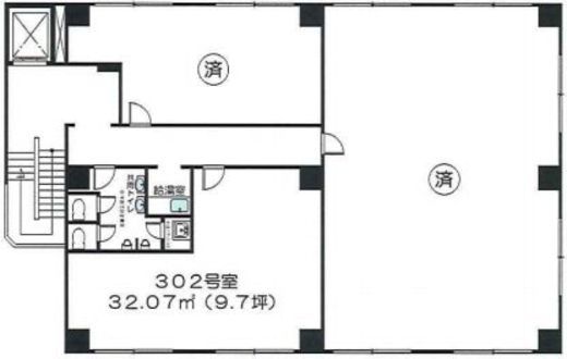 富士ビル 302 間取り図