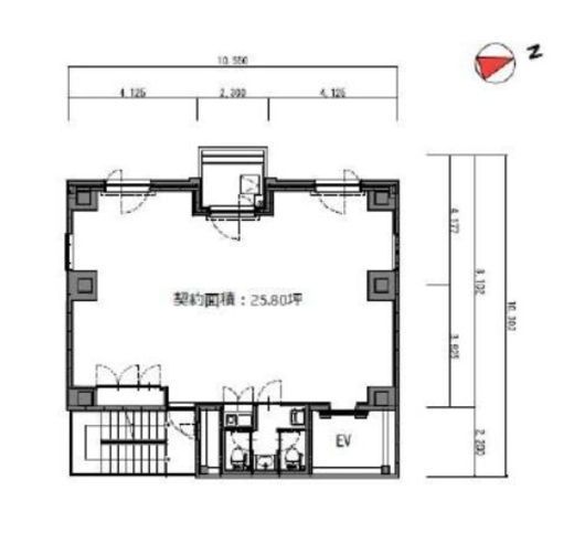 八丁堀鈴らん通りビル 8階 間取り図