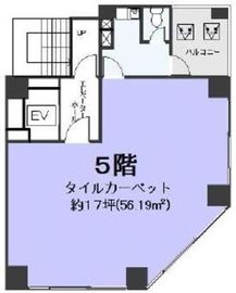 秋元ビル(八丁堀) 5階 間取り図