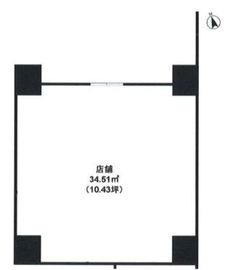 リビオレゾン新虎通り(店舗) 1階 間取り図