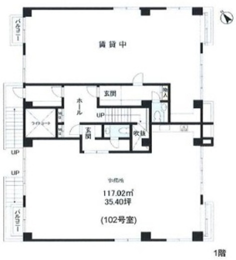 エステパ代々木上原 102 間取り図