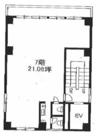 ビックウエストビル3号館 本館7階 間取り図