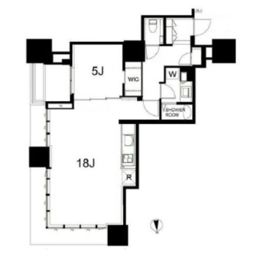 ドゥ・トゥール キャナル＆スパ EAST棟 5204 間取り図