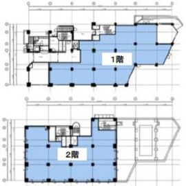 神谷町MTコート(店舗) 1-2階 間取り図