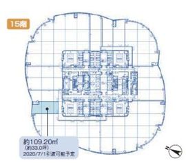 六本木ヒルズ森タワー 15階2 間取り図