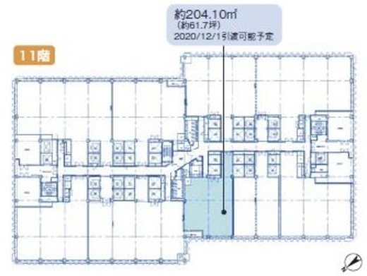 アーク森ビル 11階 間取り図